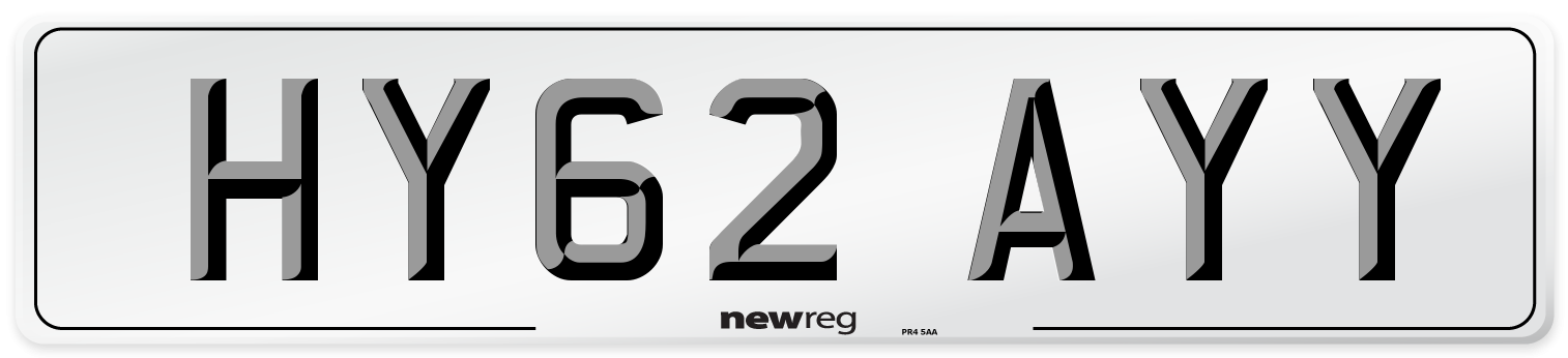 HY62 AYY Number Plate from New Reg